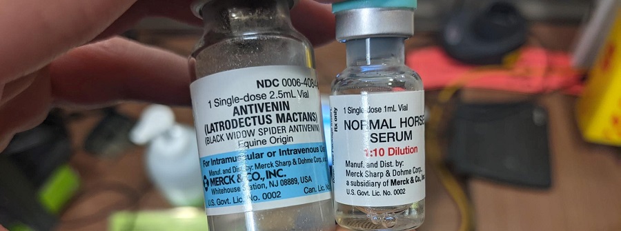 2 of 5, antivenin bottles