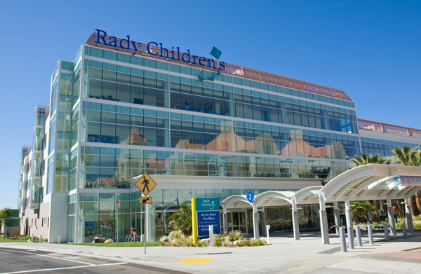 Entrance to Rady's Children's Hospital Pavillion