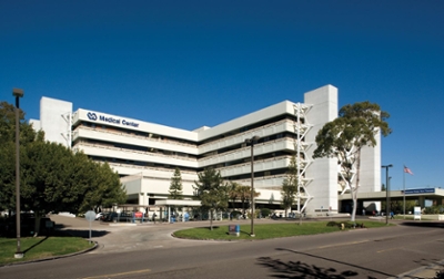 Front entrance of VA medical center