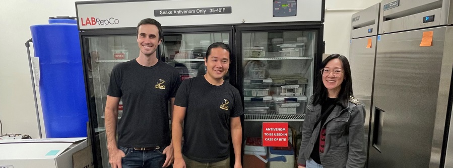 1 of 5, fellows in front of antivenom freezor